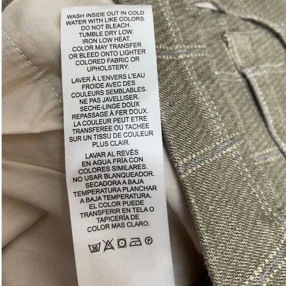 Frame Le Crop Mini Bootcut Skyblue Plaid Women's Jeans Size 29 New With Tags - Picture 6 of 12